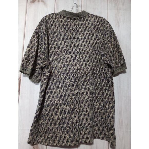 Reebok Golf Shirt Men's extra large Polo Navy Tan Short‎ Sleeve - Picture 2 of 8